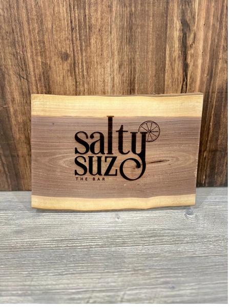 Salty Suz live edge wood sign